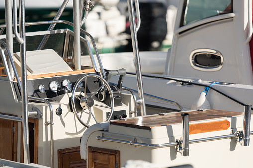 Fishing and pleasure boats in the port of La Vigne, Cap Ferret