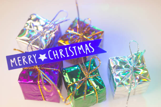 Xmas party celebration presents gift wrapped miniatures