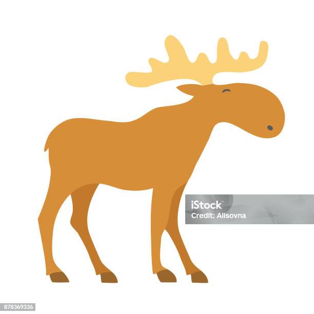 Moose Cartoon Icon Stock Illustration - Download Image Now - Moose, Sweden, Alaska - US State