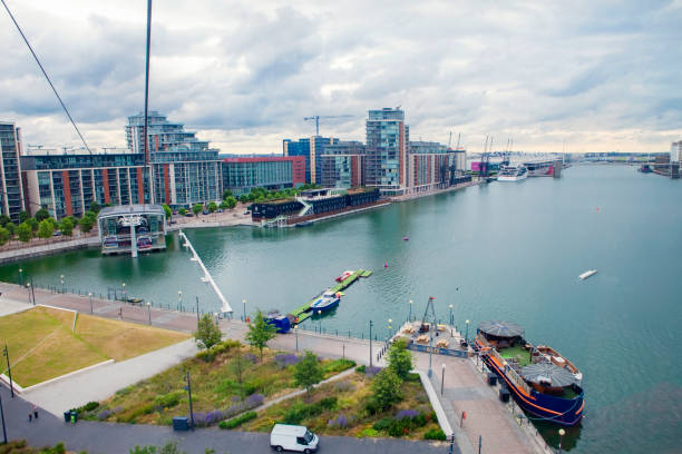 istock View over Royal Victoria docklands, London, Uk 878371696
