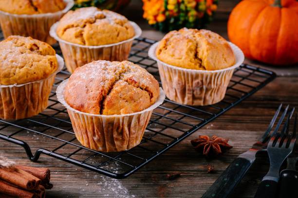 istock Homemade Autumn Pumpkin Muffins 878372434