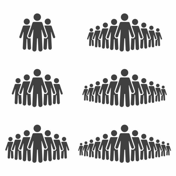 People icon set. Stick figures, crowd signs isolated on background People icon set. Stick figures, crowd signs isolated on background. Vector stick figure stock illustrations