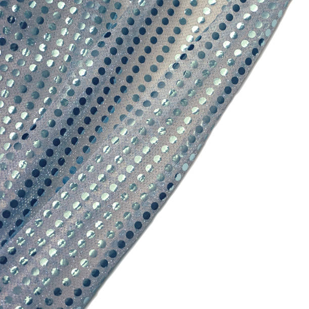 istock Draped  metallic fabric texture background. Design template, mock up. Place for text. 878400642