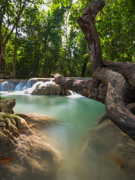 Erawan Waterfall, Kanchanaburi, Thailand stock photo