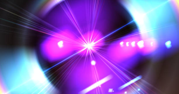 istock Abstract digital lens flare background, Flare Light , light leaks, overlays. 878405872