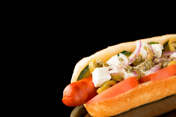 istock Hotdog in the lower right corner for 878414864