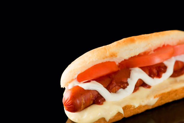 istock Hotdog in the lower right corner for 878414888