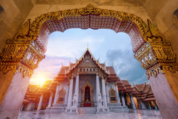 istock Sunset at The marble temple 878418108