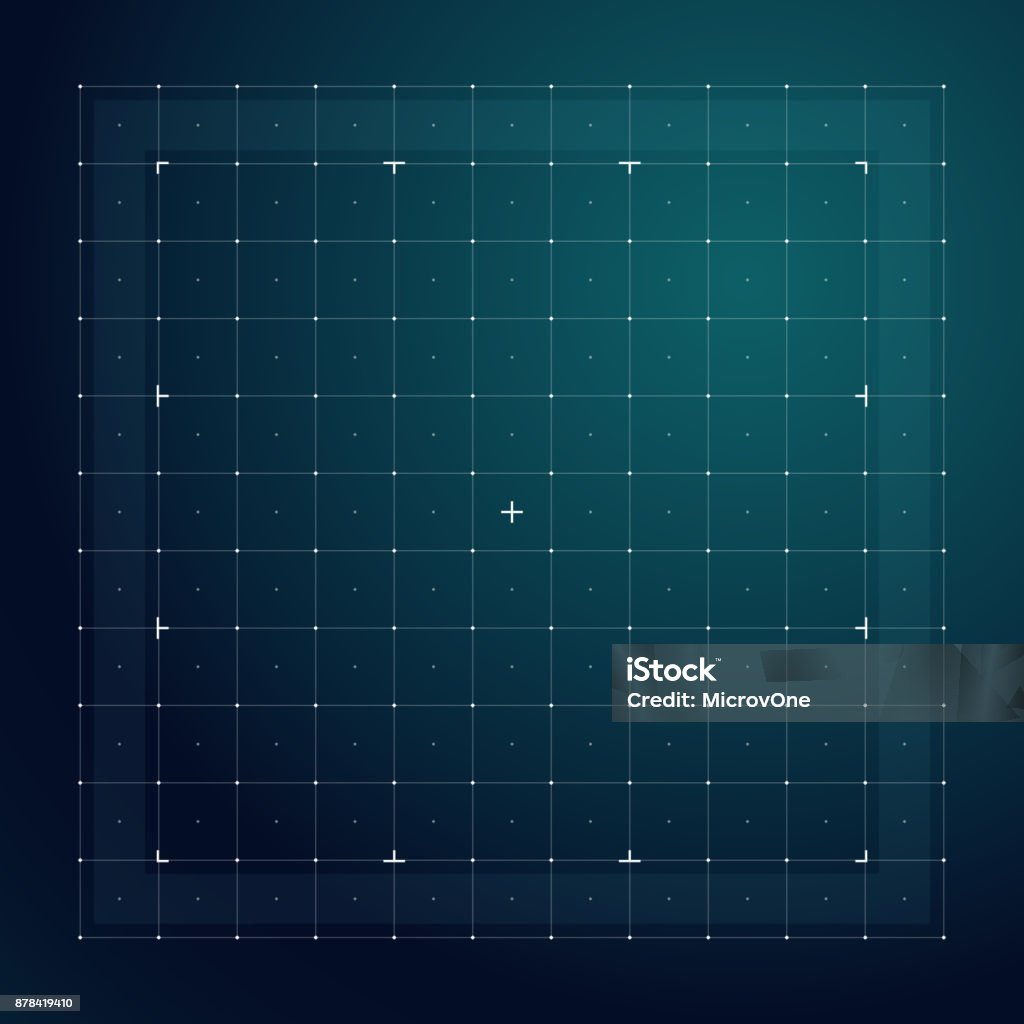 Grille pour interface futuriste de hud. Motif de lignes technologie vecteur - clipart vectoriel de Quadrillage libre de droits