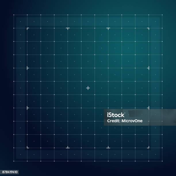 Vetores de Grade Para Interface Futurista Do Hud Padrão De Vetor Linha Tecnologia e mais imagens de Grade - Padrão