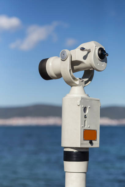 istock Binocular for tourists in the seaside city 878441092