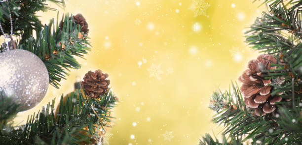 istock Christmas tree with decorations and bokeh background. for Happy New Year 2018 878443710