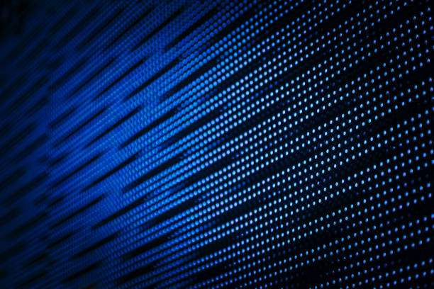 schermo smd blu intenso e led - led abstract the media textured effect foto e immagini stock