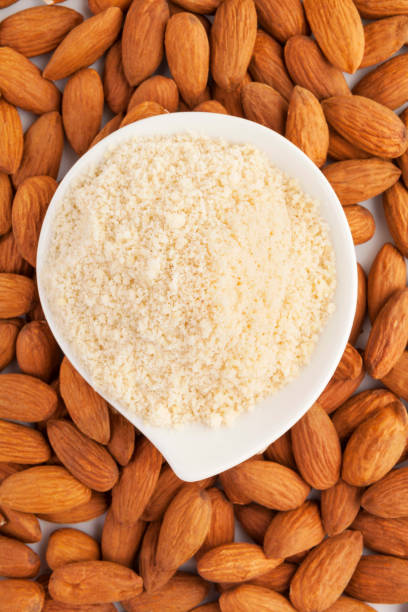 istock Almond flour and almonds. 878463910