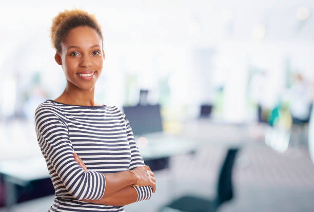istock Young confident marketing assistant woman portrait 878467404