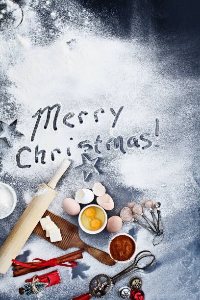 istock Merry Christmas Written in Flour 878508382