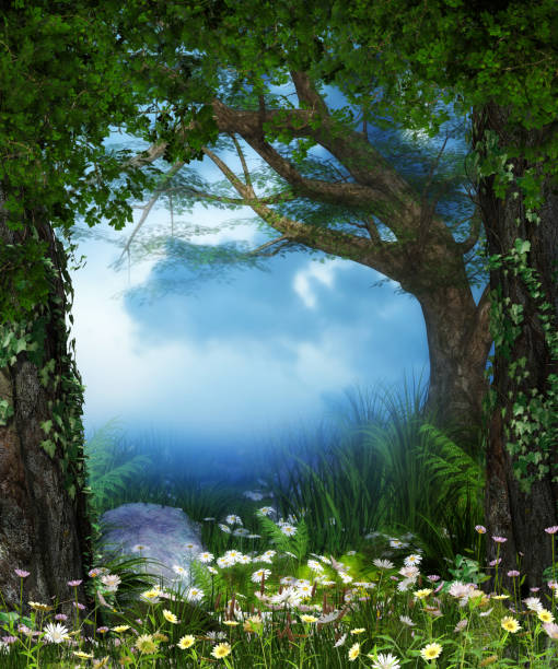 istock Enchanting Magical Fairy Woods Opening 878510736