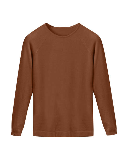 istock Brown classy casual sweater isolated on white 878514282