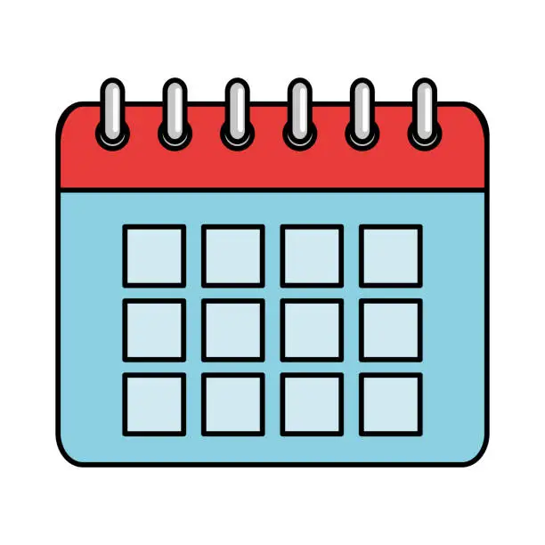 Vector illustration of calendar reminder isolated icon