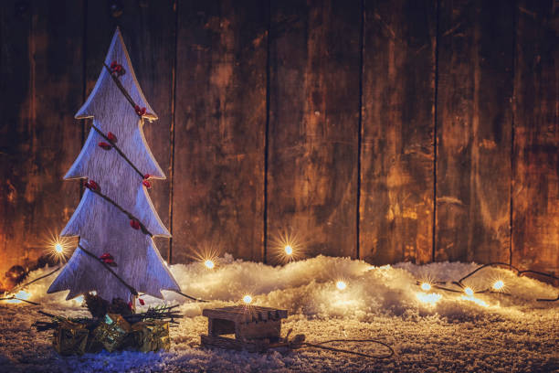 istock Christmas Decoration with Ornaments and Holiday Lights 878523524