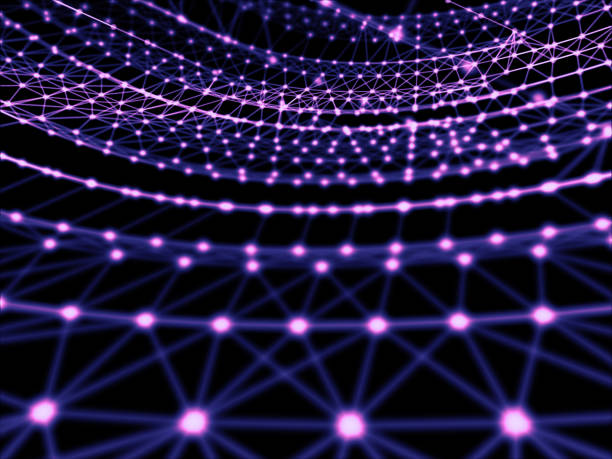 istock Futuristic virtual technology background, Fiber virtual optic cables, fibre connection, telecomunications concept, digitally generated image. 878524492