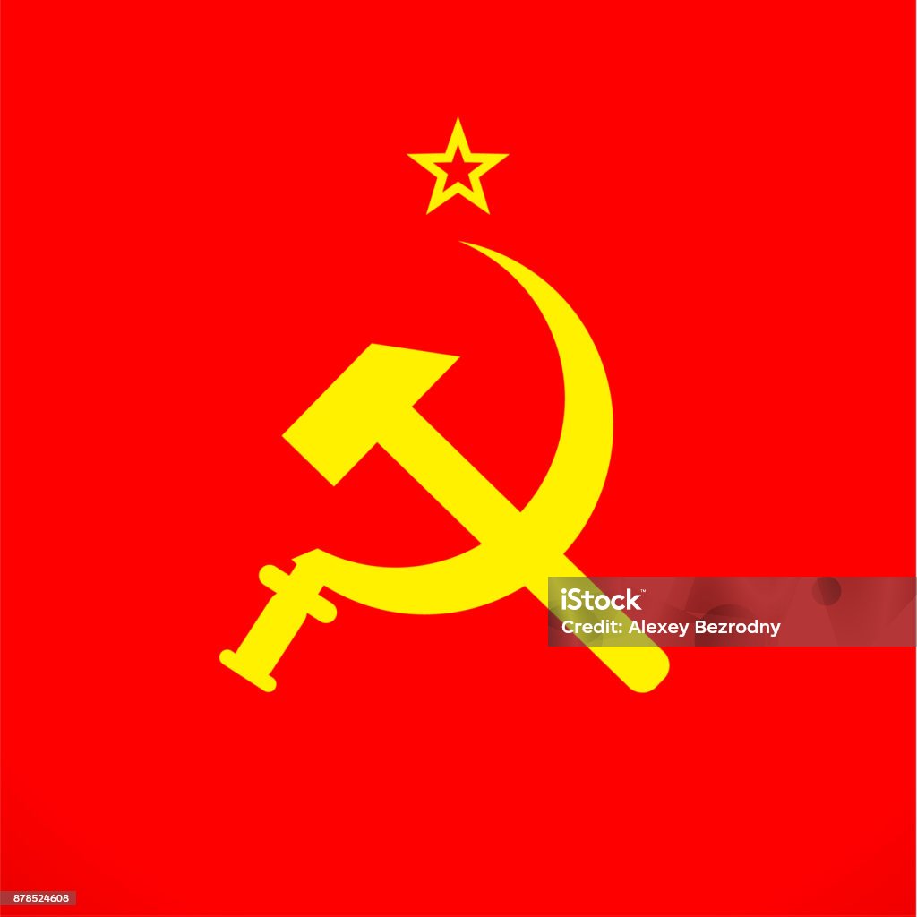 URSS la hoz y el martillo soviéticos Rusia Unión símbolo - arte vectorial de Rusia libre de derechos