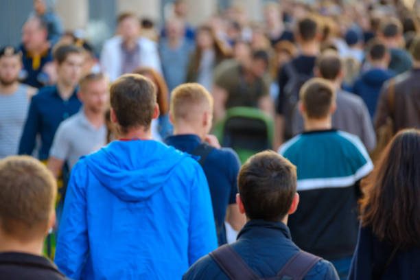 istock Crowd of people on the street. 878524816