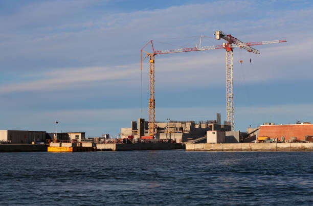 istock cranes in the yard of venice 878524932