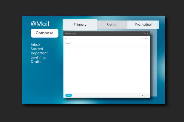 email template vector email template vector mail inbox internet open e mail inbox stock illustrations