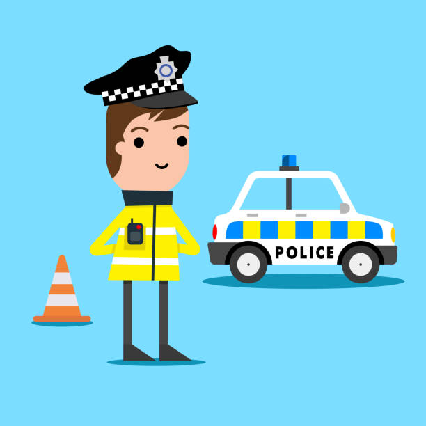 Policeman vector art illustration