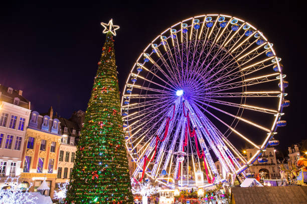 weihnachten in lille - lille stock-fotos und bilder