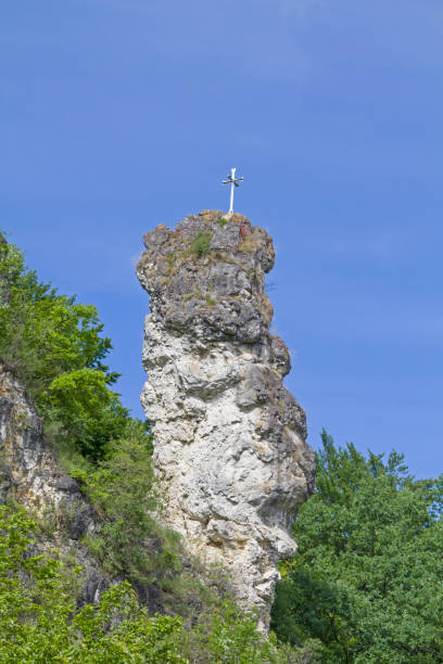 istock rock needle in Oberndorf in the Danube valley 878559530