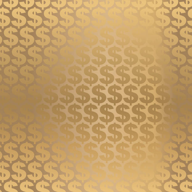 Golden Dollar background US Dollar currency symbol. Shiny gold background. Vector illustration. dollar sign background stock illustrations