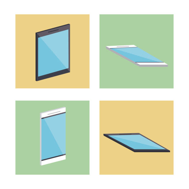 urządzenia do tabletów i smartfonów - multimedia digital tablet information medium small stock illustrations