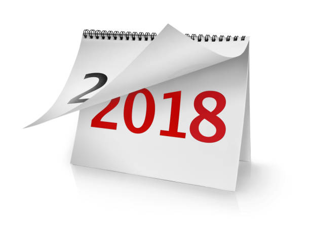 istock Calendar with coming new year 2018 878585674