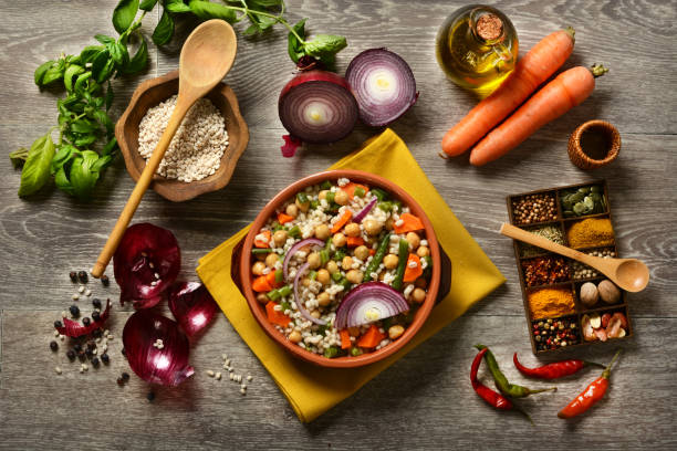 istock pear barley soup, chickpeas and green beans 878585714