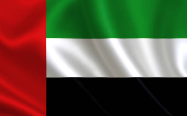 unie drapeau émirats arabes unis, une série de « flags of the world. » (le pays - drapeau des émirats arabes unis) - flag of the united arab emirates photos et images de collection