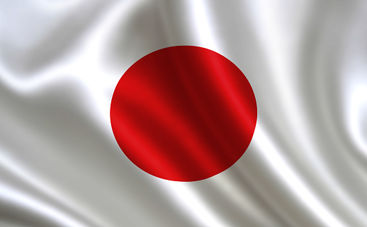 Japan flag.  A series of \