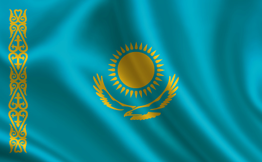 Kazakhstan flag. A series of \