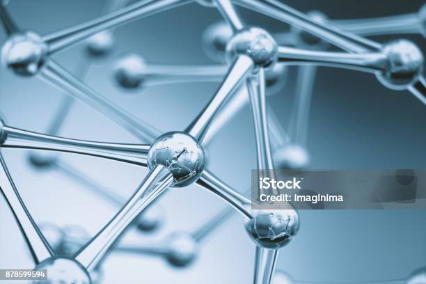 Sfondo Molecole - Fotografie stock e altre immagini di Polimero - Polimero, Molecola, Laboratorio
