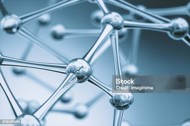 Foto de Fundo De Moléculas e mais fotos de stock de Polímero - Polímero, Molécula, Química