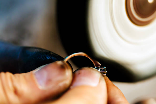istock Jewelery polishing ring 878612088