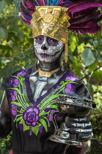 istock Pre-Hispanic Catrina costume 878639666