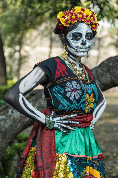 istock Elegant but sad skeleton woman 878644120