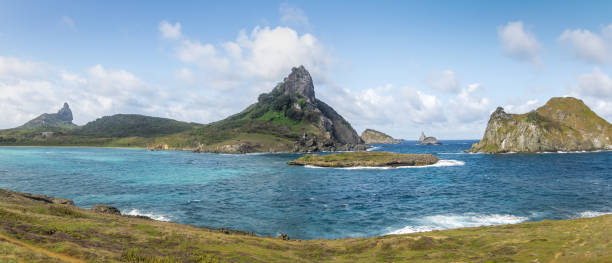 istock Rock Formations and Islands at Sueste Bay (Baia do Sueste) - Fernando de Noronha, Pernambuco, Brazil 878644570
