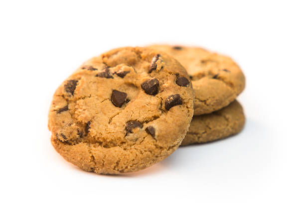 Cookies On White stock photo