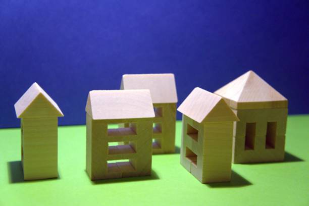 istock Wooden houses construction 878647666