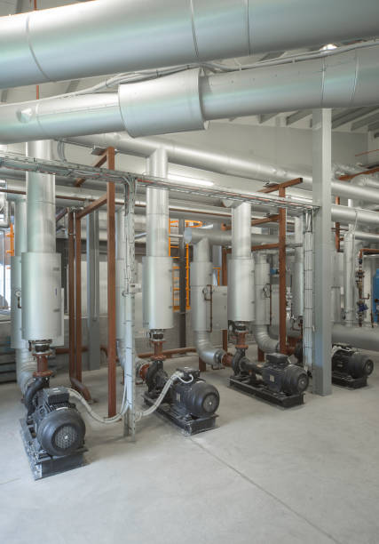 istock Pump room. Modern boiler room. Engine room. 878659322
