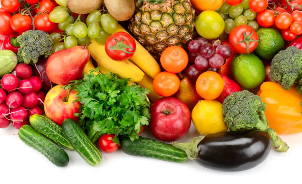 istock Collection of bright fresh fruits and vegetables 878659704