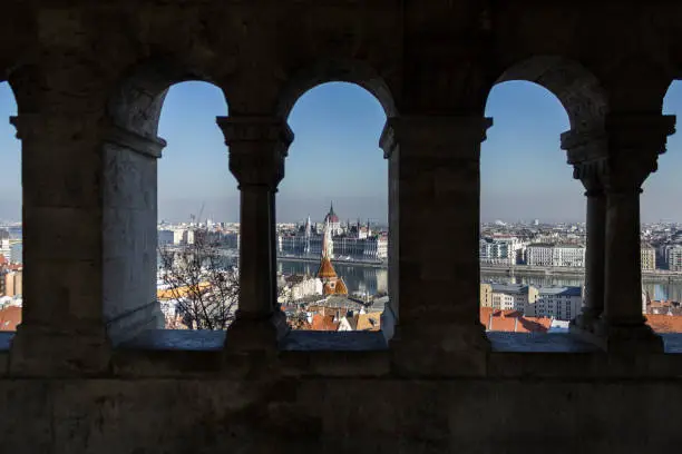 Photo of Views from Buda through stone arches